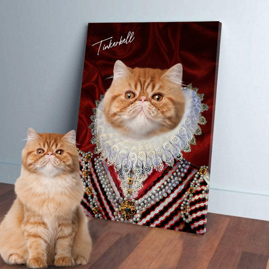 Personalized Cat The The Diamond Queen Portrait Digital File Canvas Prints