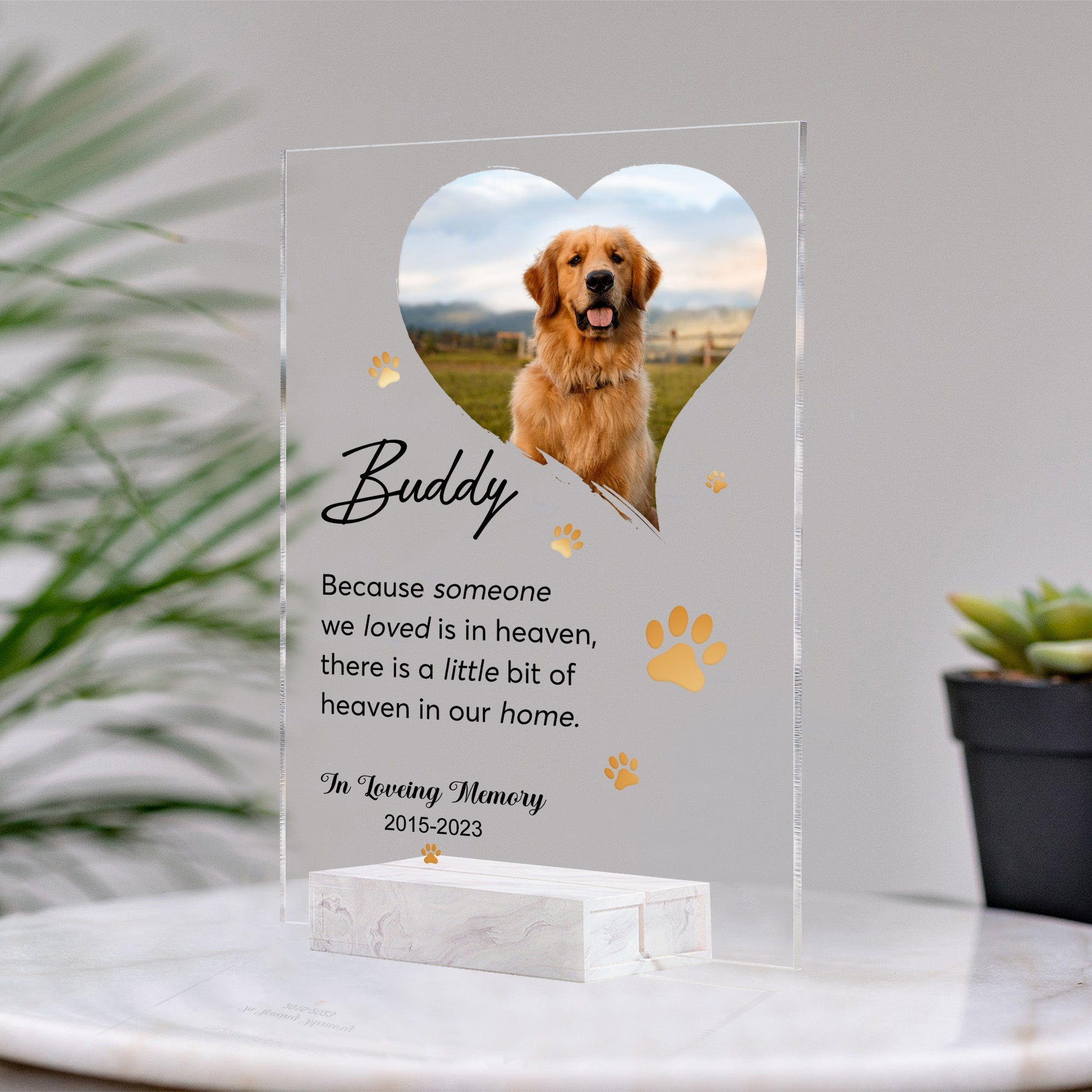 Dog memorial clearance plaque personalized