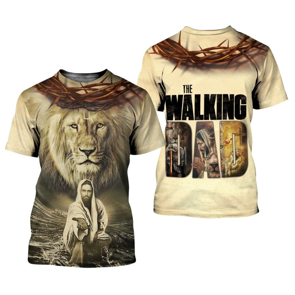 The Lion Of Judah Jesus Reaching Out His Hand, The Walking Dad 3D All Over Print Sweatshirt And Hoodie