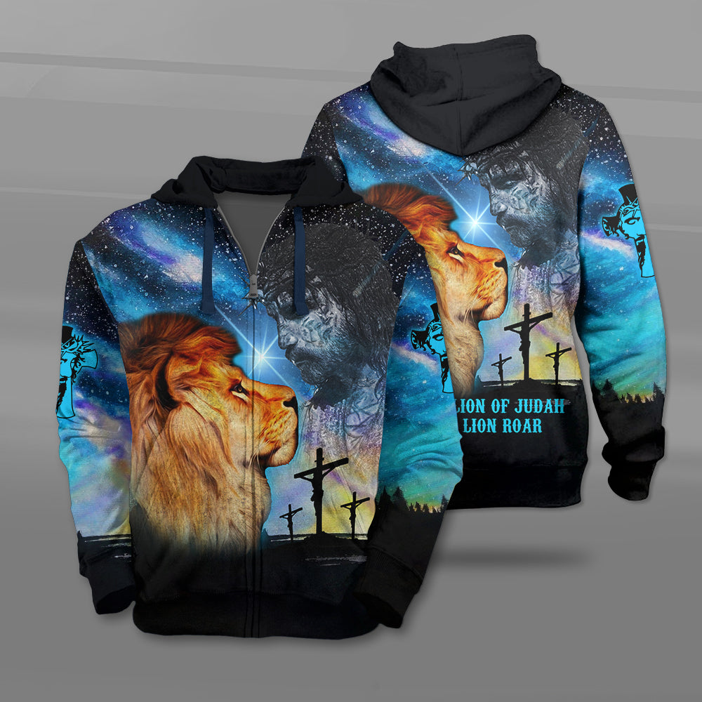 Jesus and Lion Hail Hail Lion Of Judah Let The Lion Roar 3D All Over Print