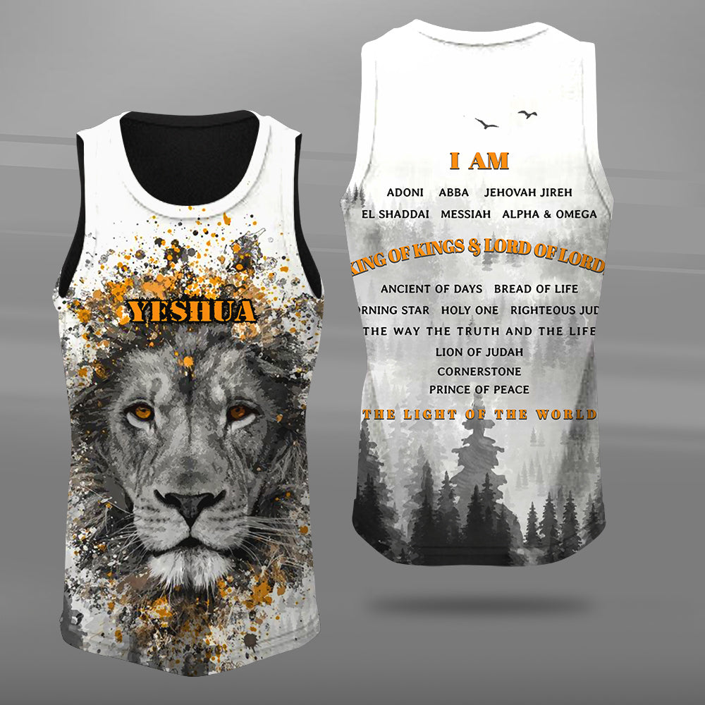 Jesus Lion of Judah I Am ( Name Of God ) King Of King Lord Of Lord 3D All Over Print T-Shirt And Hoodie