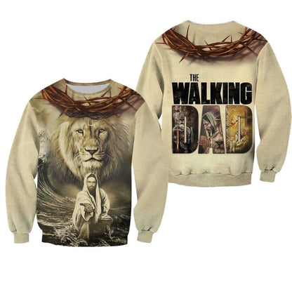 The Lion Of Judah Jesus Reaching Out His Hand, The Walking Dad 3D All Over Print Sweatshirt And Hoodie