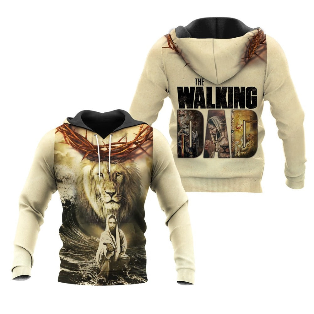 The Lion Of Judah Jesus Reaching Out His Hand, The Walking Dad 3D All Over Print Sweatshirt And Hoodie