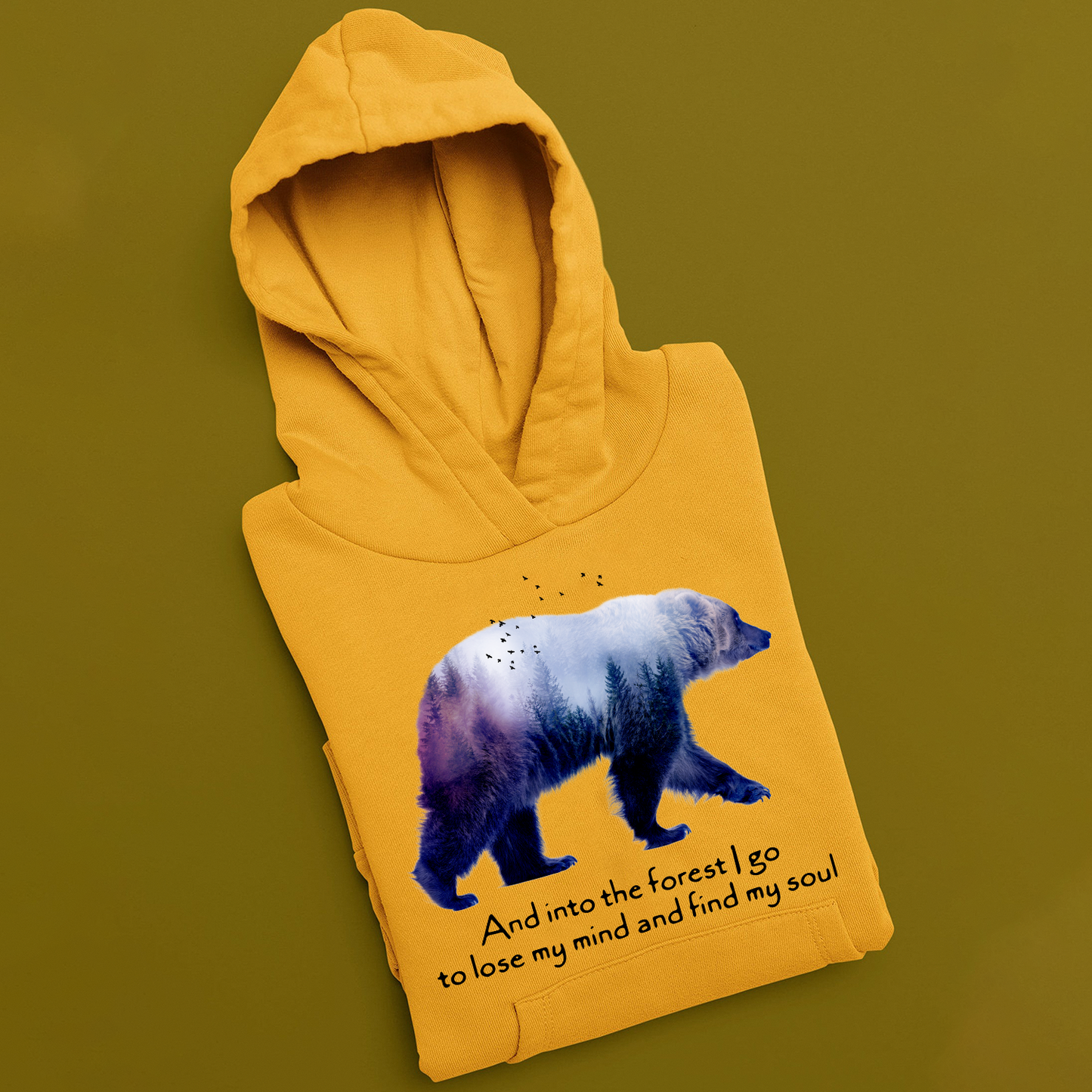 Bear Camping and into the forest i go to lose my mind and find my soul Standard Hoodie