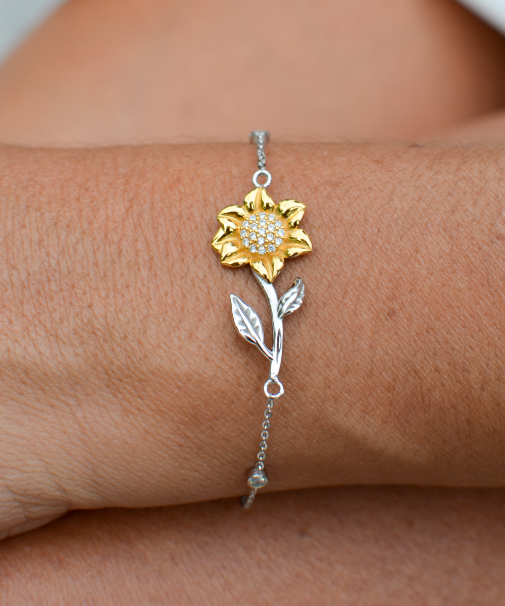 To My Wife Sunflower Bracelet