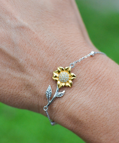 To My Wife Sunflower Bracelet