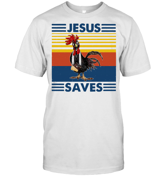 Jesus Saves Chicken Funny T-Shirt