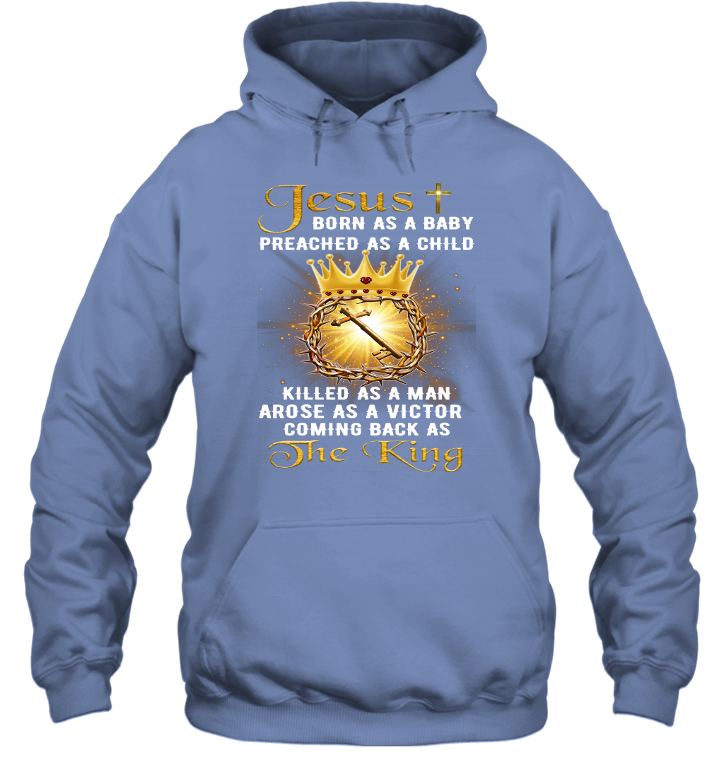 Jesus Born As A Baby Preached As A Child Christian Hoodie