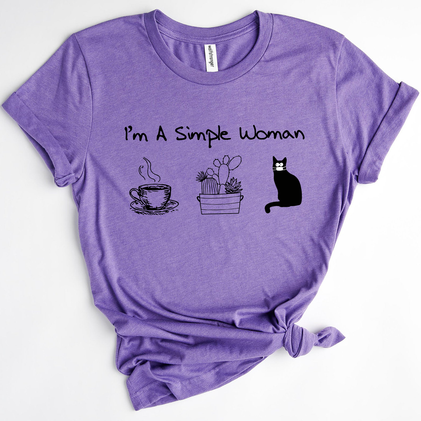 I'm a simple woman Coffee Plants Cat Standard T-Shirt