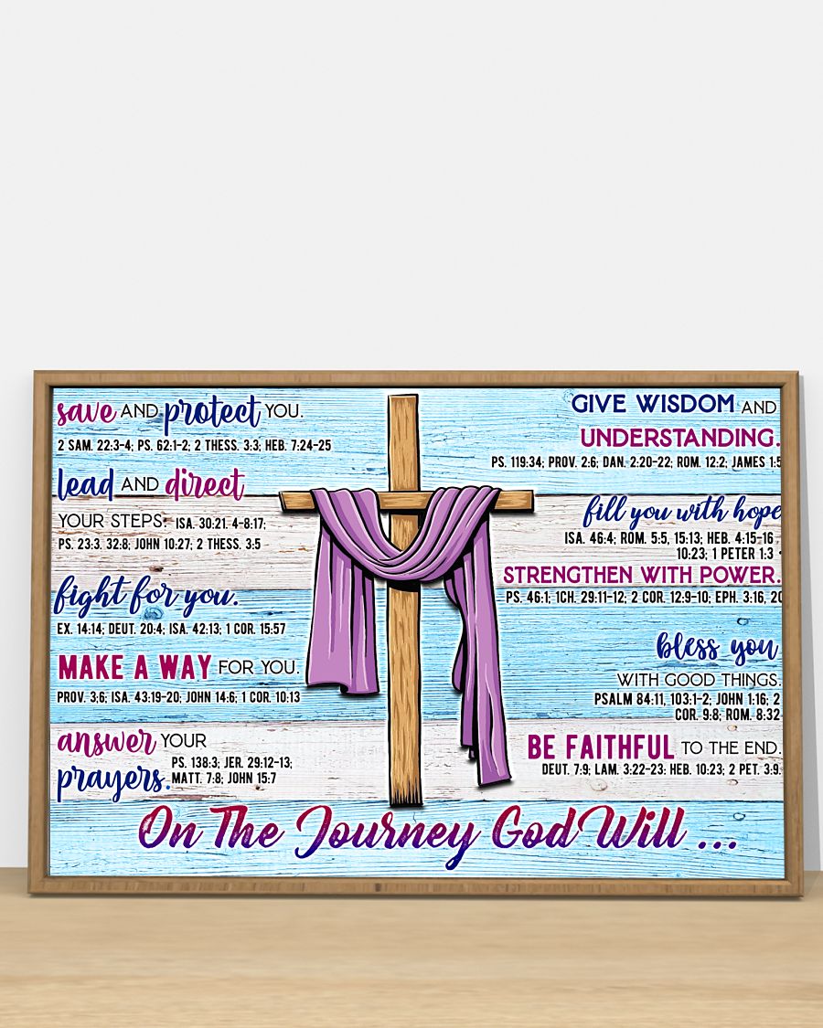 On the Journey God Will Standard Poster