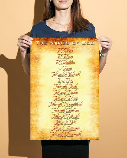 Names of God Inspirational Christian Standard Poster