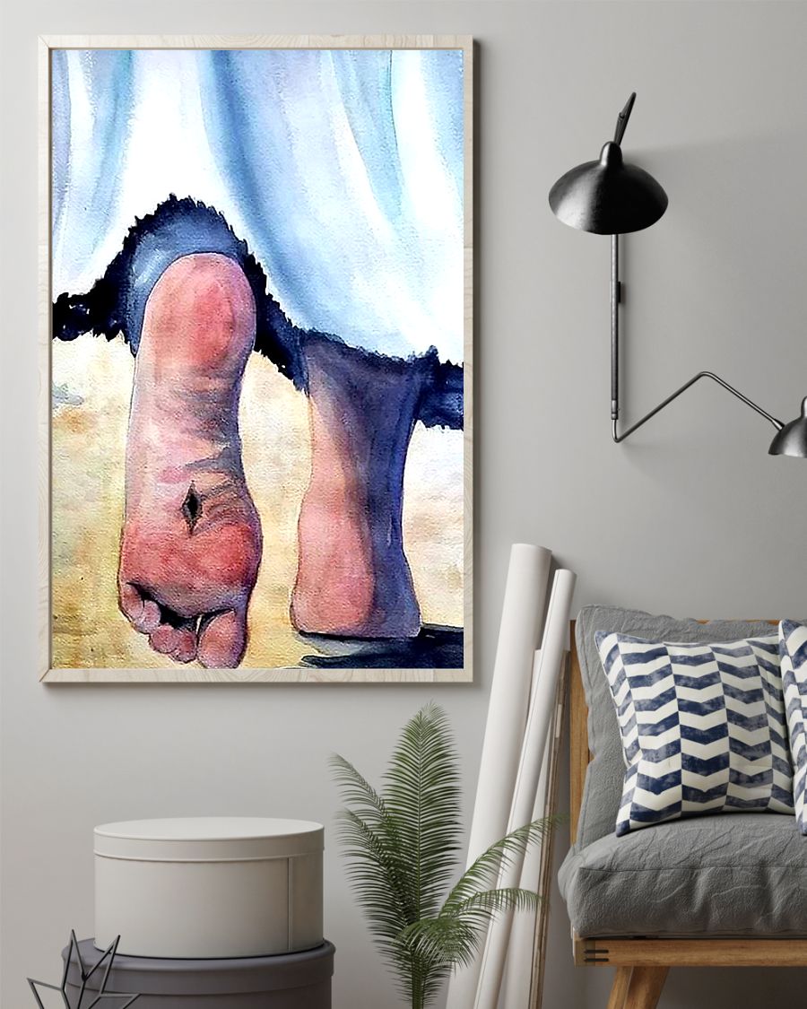 Jesus' Feet on the Cross Poster, Foot of Cross, Religious Wall Decor, Jesus Standard Poster