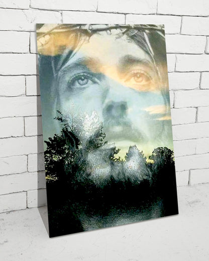 Jesus Face Christian Religious Poster Family Sign Decor Birthday Christmas Wedding Housewarming Gift Ready To Hang Standard Poster