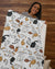 Cute Cats Wallpaper Sherpa Blanket