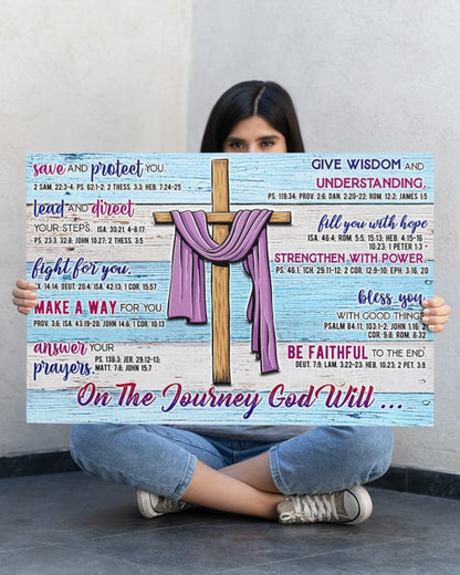 Matte Canvas (1.25") On the Journey God Will