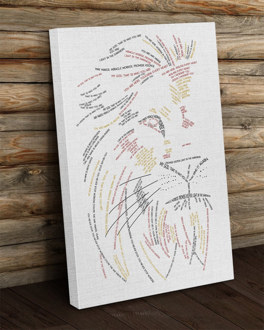 Matte Canvas (1.25") Miracle Worker Promise Keeper Light in the Darkness Jesus Lion Text