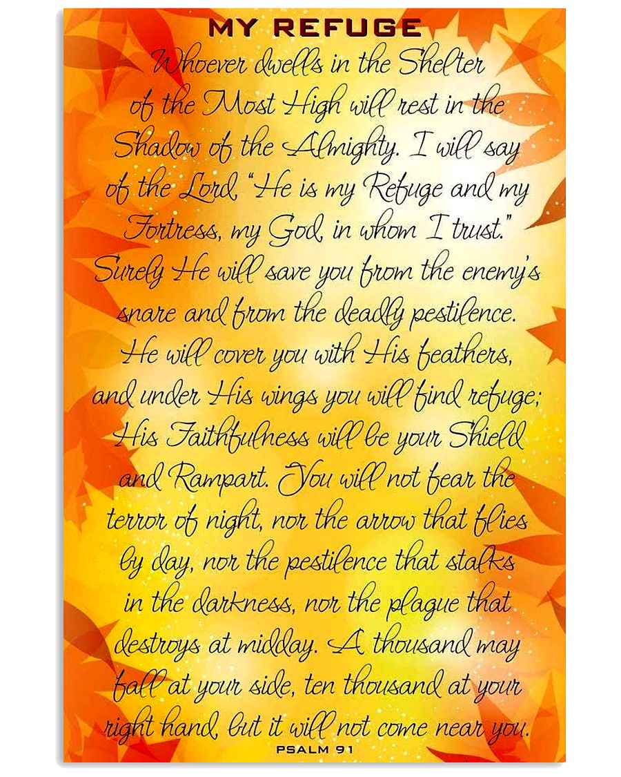 Psalm 91 Corona Virus Inspirational Christian Standard Poster