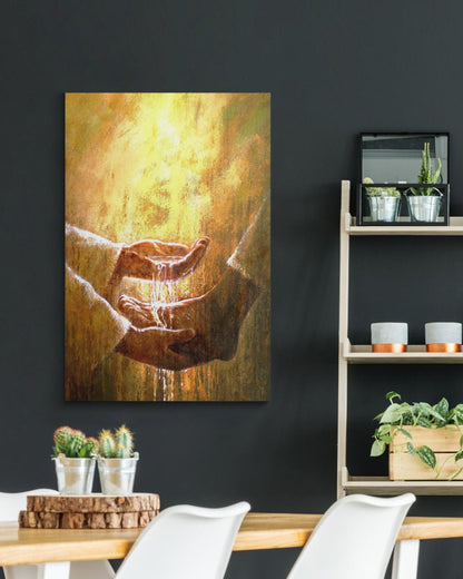 Jesus washing feet art Matte Canvas (1.25")