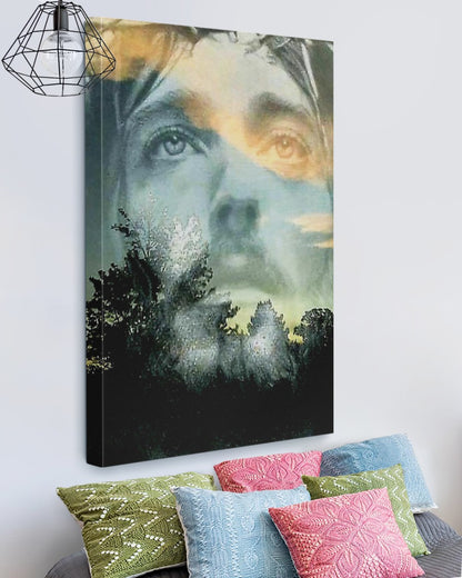 Jesus Face Christian Religious Canvas Family Sign Decor Birthday Christmas Wedding Housewarming Gift Ready To Hang Canvas Prints