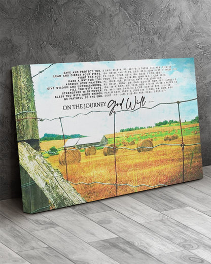 On the Journey God Will Farmer Matte Canvas (1.25")