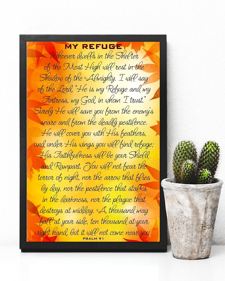 Psalm 91 Corona Virus Inspirational Christian Standard Poster