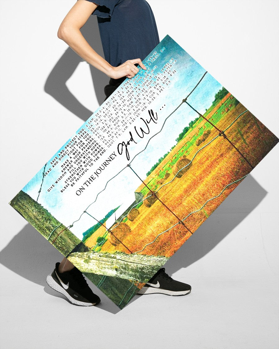 On the Journey God Will Farmer Standard Poster