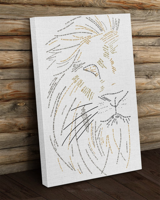 Matte Canvas (1.25") What A Beautiful Name Jesus Lion Text