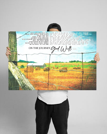 On the Journey God Will Farmer Standard Poster