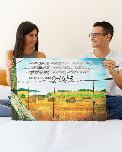 On the Journey God Will Farmer Matte Canvas (1.25")