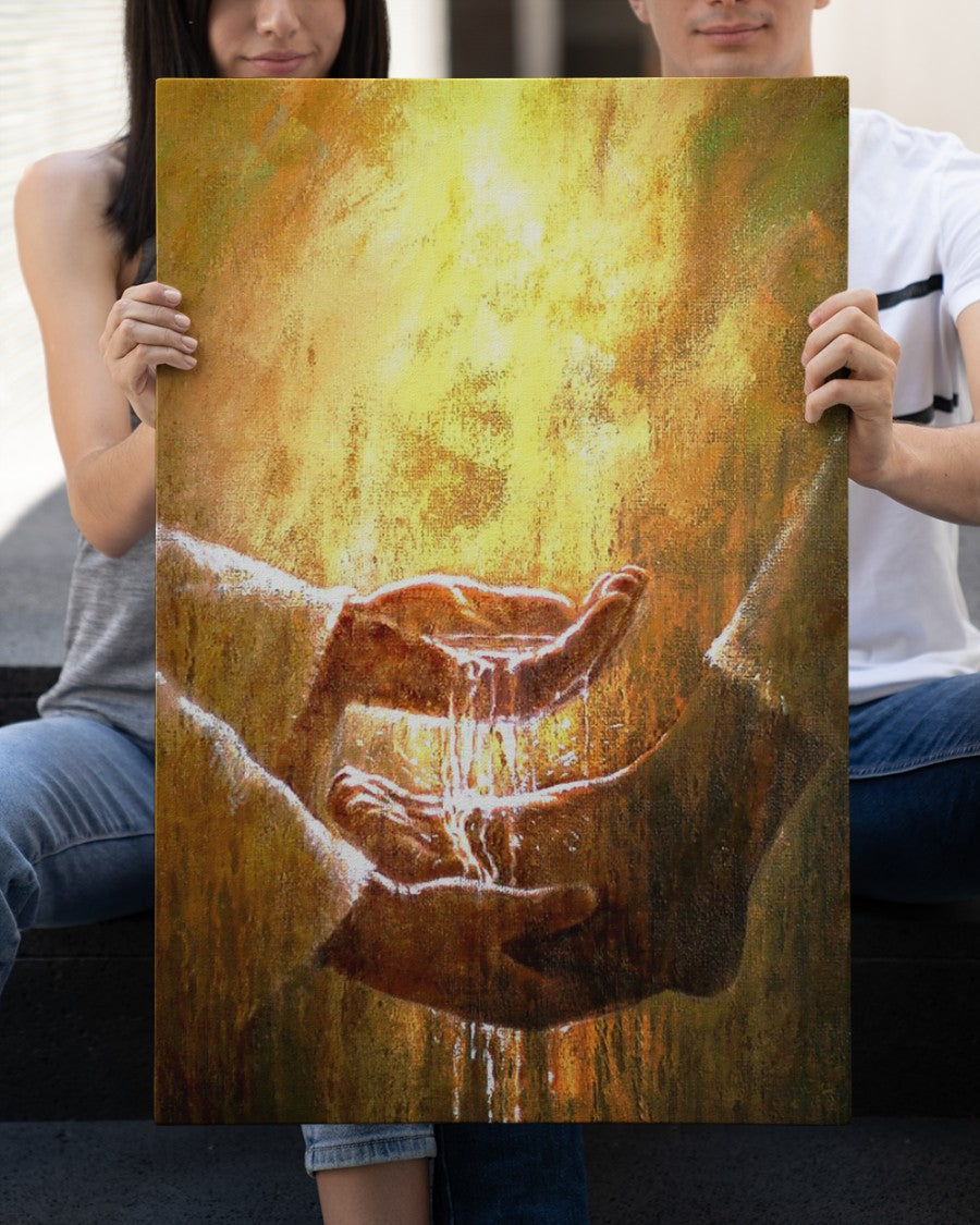 Jesus washing feet art Matte Canvas (1.25")
