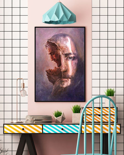 Christian Home Wall Decor, Jesus Christ Crying Poster, Christian Poster, Easter'S Day Wall Art Home Decor Standard Poster