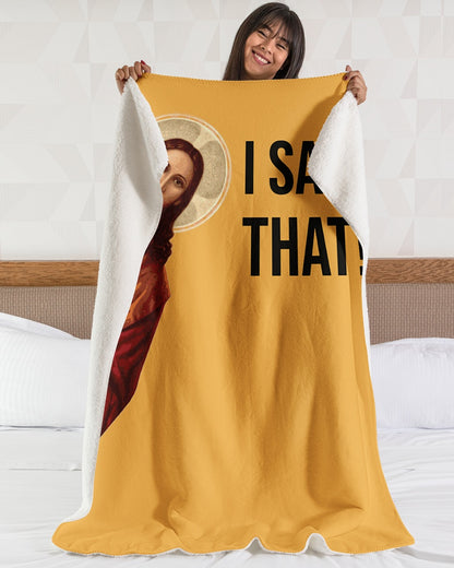 I SAW THAT!: Funny Jesus Meme Great Fun Christian Gift Sherpa Blanket