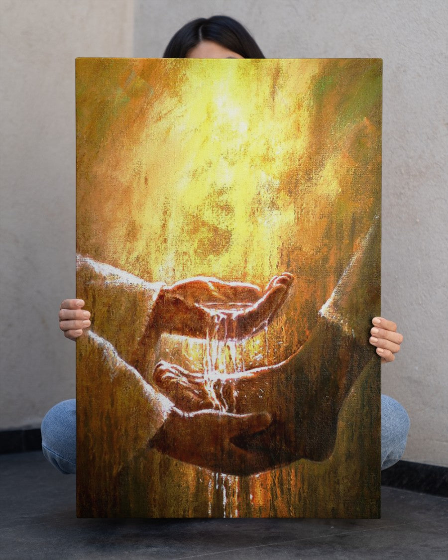 Jesus washing feet art Matte Canvas (1.25")