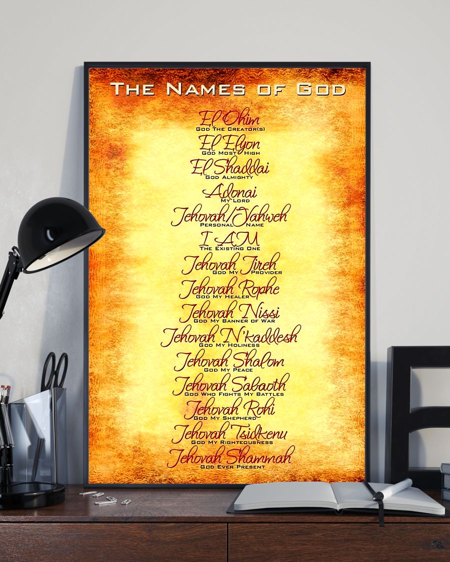 Names of God Inspirational Christian Standard Poster