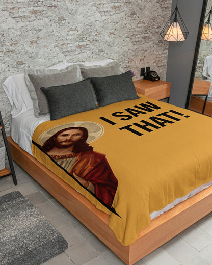 I SAW THAT!: Funny Jesus Meme Great Fun Christian Gift Sherpa Blanket