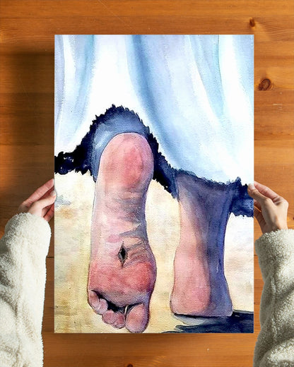 Jesus' Feet on the Cross Poster, Foot of Cross, Religious Wall Decor, Jesus Standard Poster