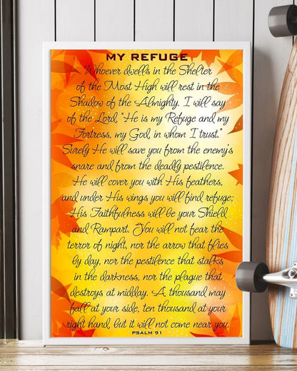 Psalm 91 Corona Virus Inspirational Christian Standard Poster