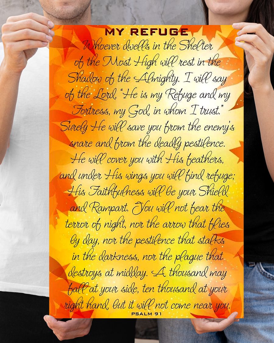 Psalm 91 Corona Virus Inspirational Christian Standard Poster