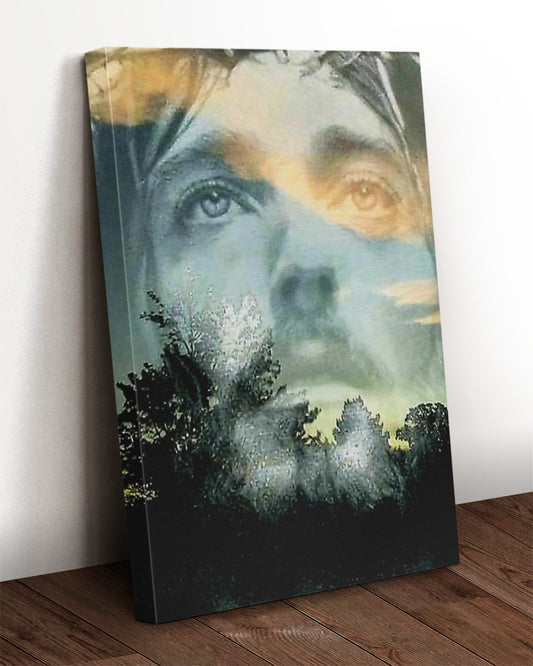 Jesus Face Christian Religious Canvas Family Sign Decor Birthday Christmas Wedding Housewarming Gift Ready To Hang Canvas Prints