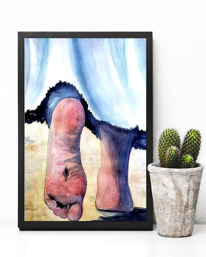 Jesus' Feet on the Cross Poster, Foot of Cross, Religious Wall Decor, Jesus Standard Poster