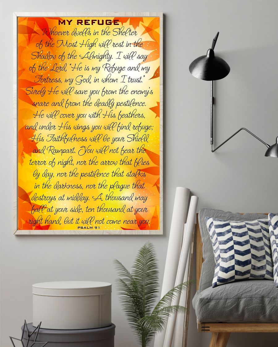 Psalm 91 Corona Virus Inspirational Christian Standard Poster