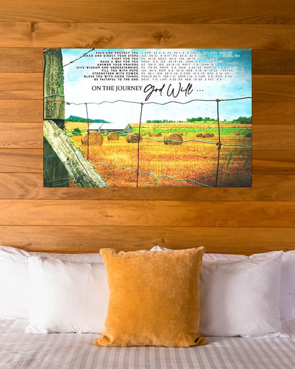 On the Journey God Will Farmer Standard Poster