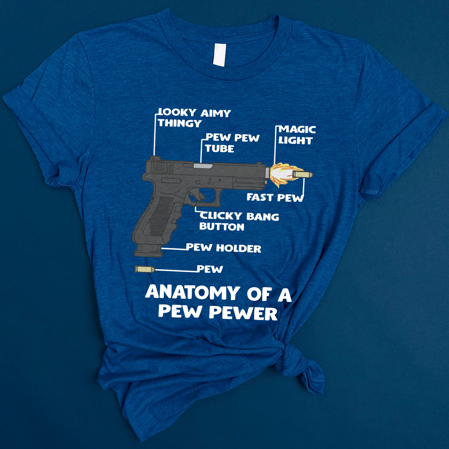 Anatomy of A Pew Pewer Ammo and Gun Amendment Meme Lovers Standard T-Shirt