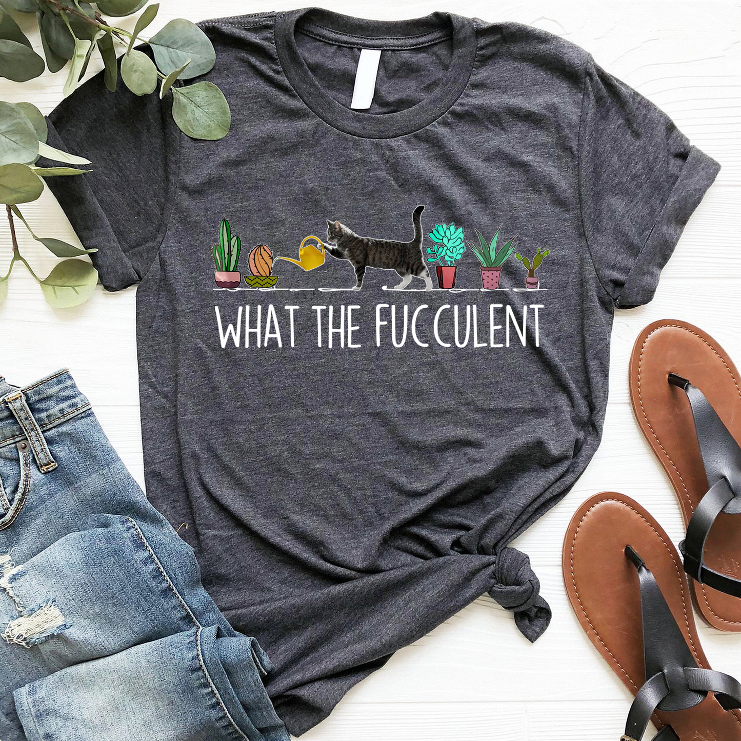 Cat Plants What The Fucculent Standard T-Shirt