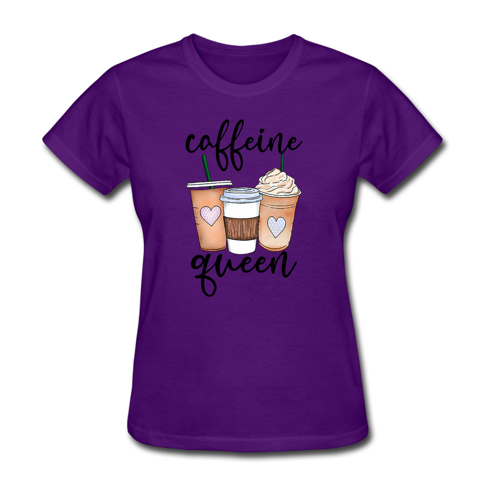 Caffeine Queen Women's T-Shirt - purple