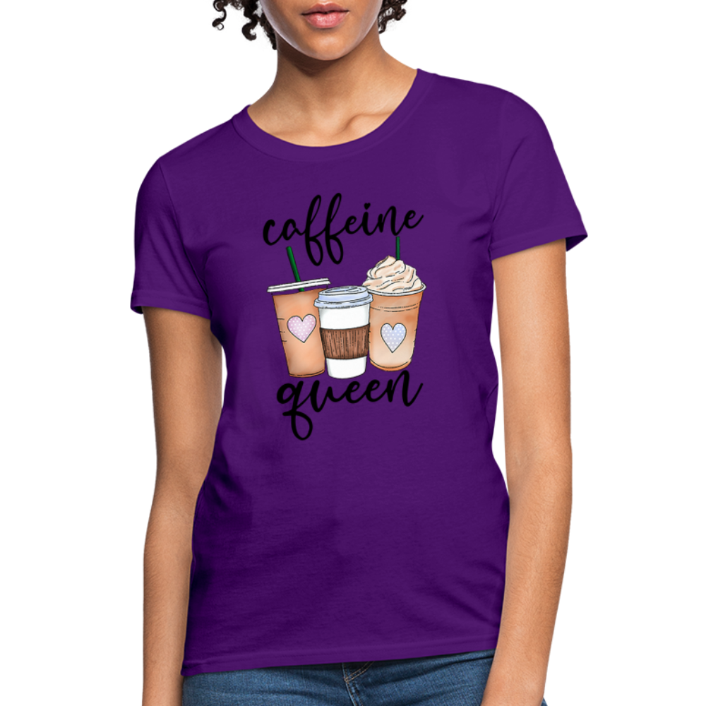 Caffeine Queen Women's T-Shirt - purple