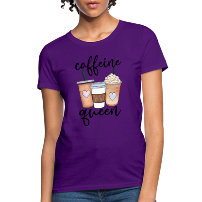 Caffeine Queen Women's T-Shirt - purple