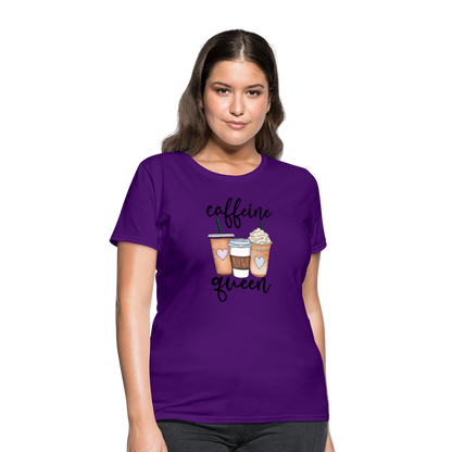 Caffeine Queen Women's T-Shirt - purple