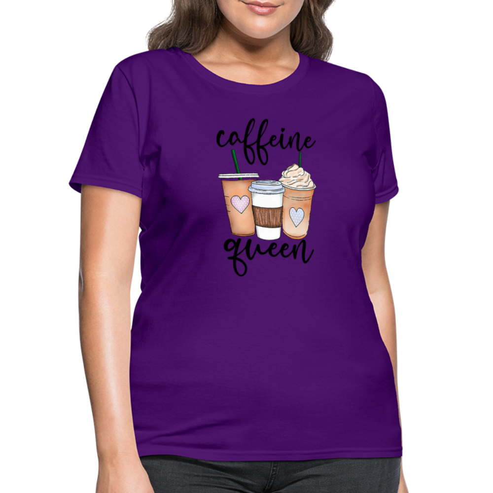 Caffeine Queen Women's T-Shirt - purple