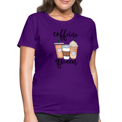 Caffeine Queen Women's T-Shirt - purple